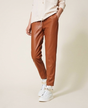 Broek lederlook TECO