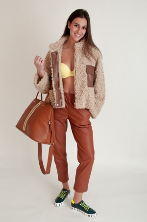Broek lederlook TECO