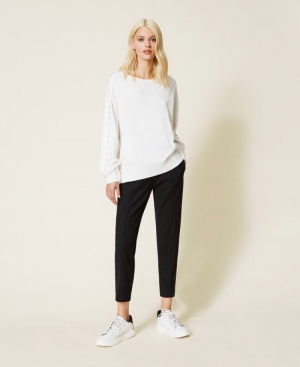 Trui ronde hals ECRU