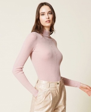 Trui rolkraag ROZE