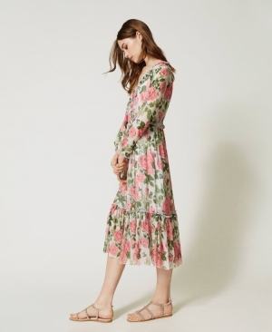 Kleed Rose/whit