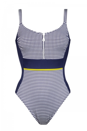 Squares Navy/white/lime