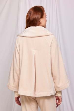 Poncho fleece Beige