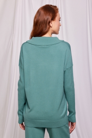 Homewear blauwgroen knit Blauwgroen