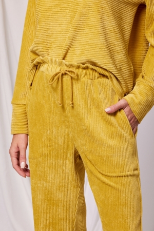 Homewear oker opstaande kraag Oker