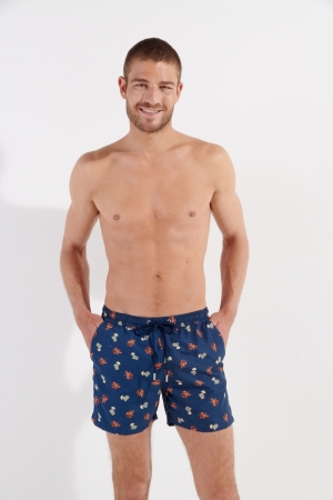 Beach club Navy print