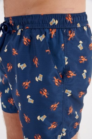 Beach club Navy print