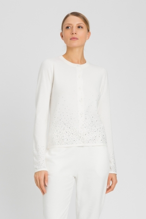 Gilet met strassen Madreperla