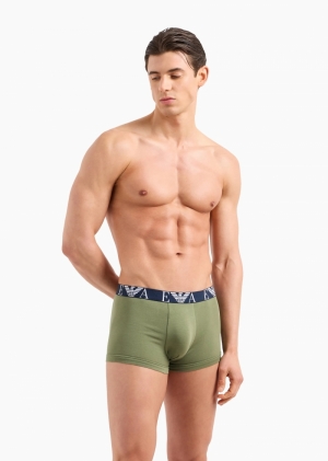 3-pack trunk stretch cotton Oliva/marine/mo