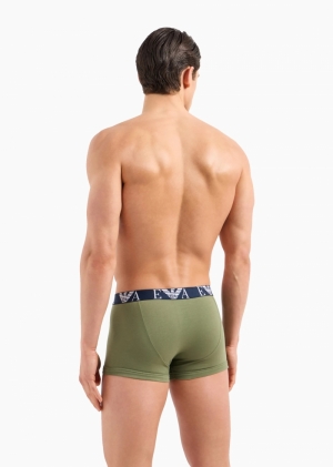 3-pack trunk stretch cotton Oliva/marine/mo