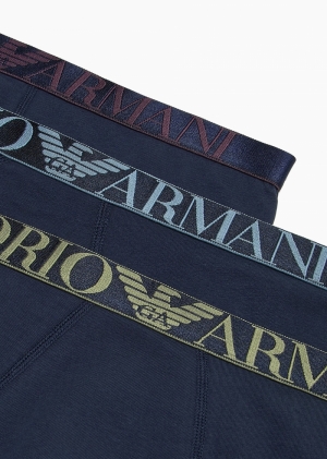 3-pack trunk stretch cotton Marine/marine