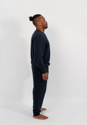 Homewear ensemble ronde hals Marine