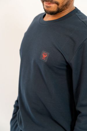 Homewear ensemble ronde hals Marine