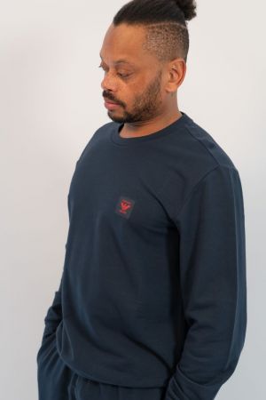 Homewear ensemble ronde hals Marine