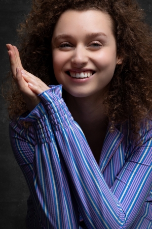 Pyjama streep Roos/Blauw