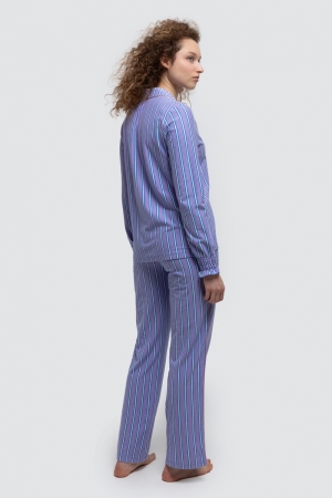 Pyjama streep Roos/Blauw