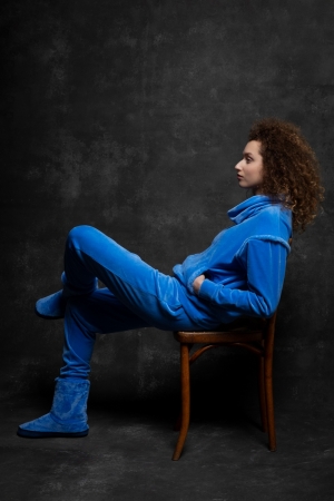 Sweater en broek blauw hemels blauw