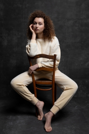 Sweater en broek gebroken wit Gebroken wit