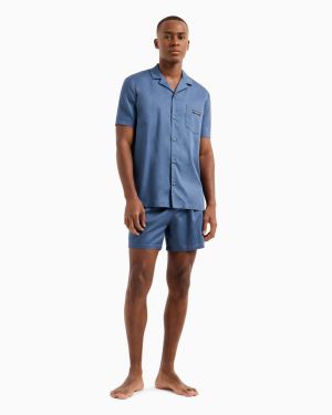 Pyjama met short Vintage indigo