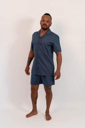 Pyjama met short Vintage indigo