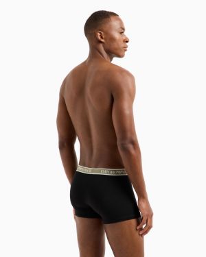 Stretch cotton Zwart/kaki
