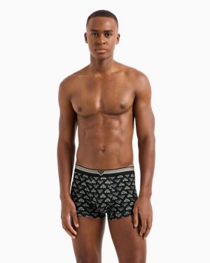 stretch cotton zwart/kaki