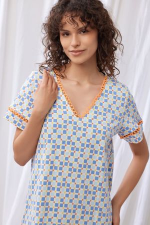 Slaapkleedje mozaiekprint Print
