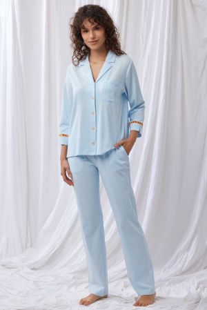 Pyjama lange mouw Lichtblauw