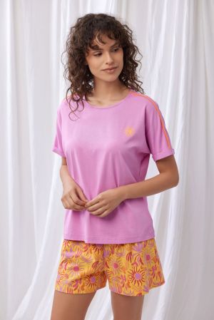 Pyjama kort lila Lila