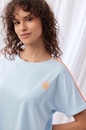 Pyjama kort lichtblauw Lichtblauw