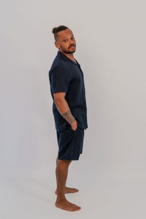 Pyjama met short tetra Armani blue