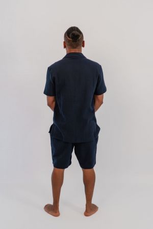 Pyjama met short tetra Armani blue