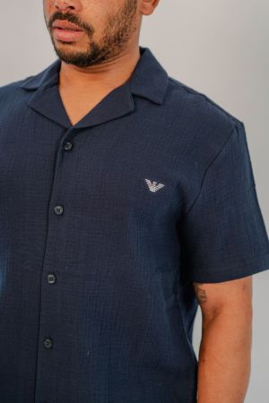 Pyjama met short tetra Armani blue