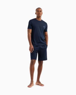 Pyjama met short Armani blue