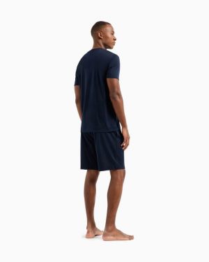Pyjama met short Armani blue