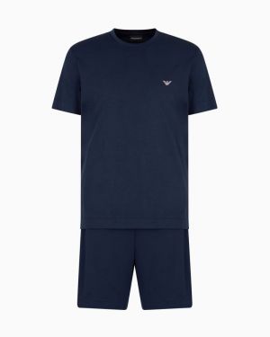 Pyjama met short Armani blue