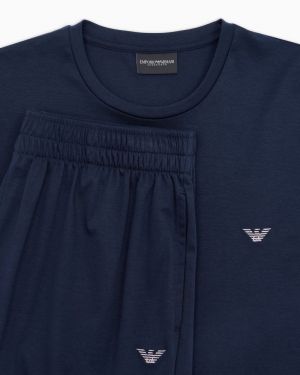 Pyjama met short Armani blue