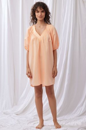 Strandjurk fluo oranje streep Oranje