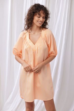 Strandjurk fluo oranje streep Oranje