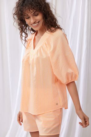 Ensemble fluo oranje streep oranje
