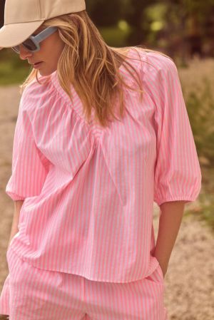 Ensemble fluo roze streep Roze
