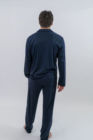 Pyjama knopen lang Armani blue