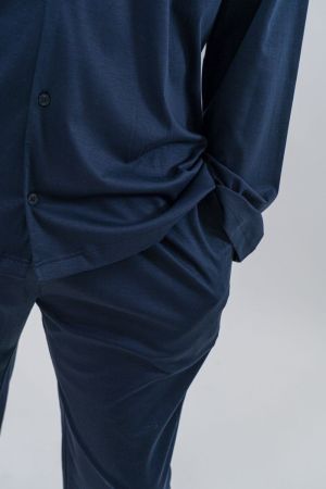 Pyjama knopen lang Armani blue
