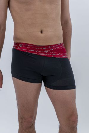 Organic cotton Rhubarb/Black