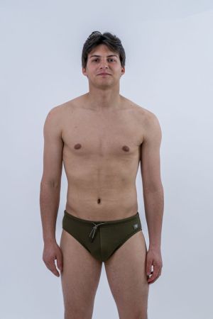 Zwemslip Chevron olive