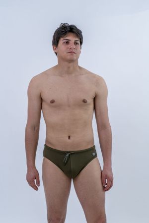 Zwemslip Chevron olive