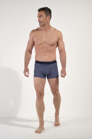 H01 Hampton Navy blue print